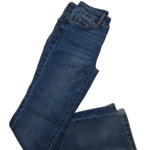 Jumping Beans Girls Midrise Dark Wash Denim Blue Jeans Size 10 Bootcut NEW - Picture 2 of 8